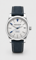 Aneesa Atelier Heritage limited watch with a blue suade strap and automatic movement. Classy