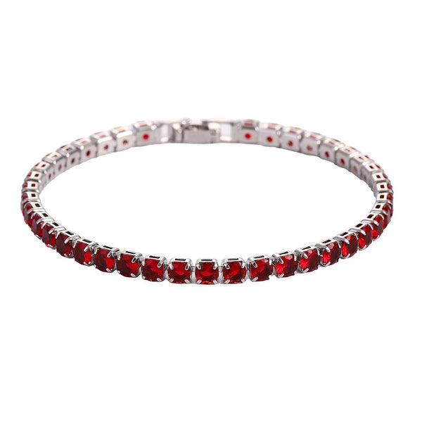 Tennis Bracelet 4mm Ruby-Red