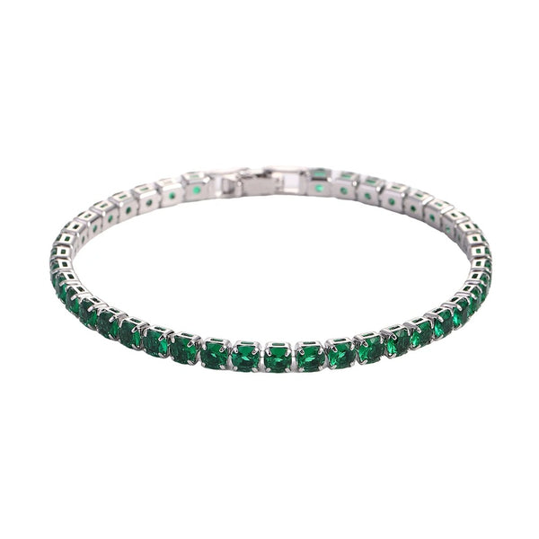 Tennis Bracelet 4mm Emerald-Green